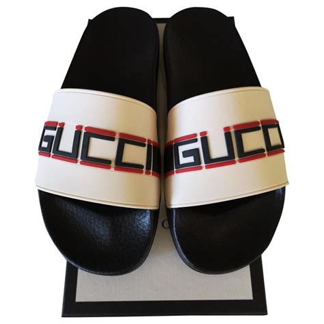 sandales plates gucci|authentic gucci sandals.